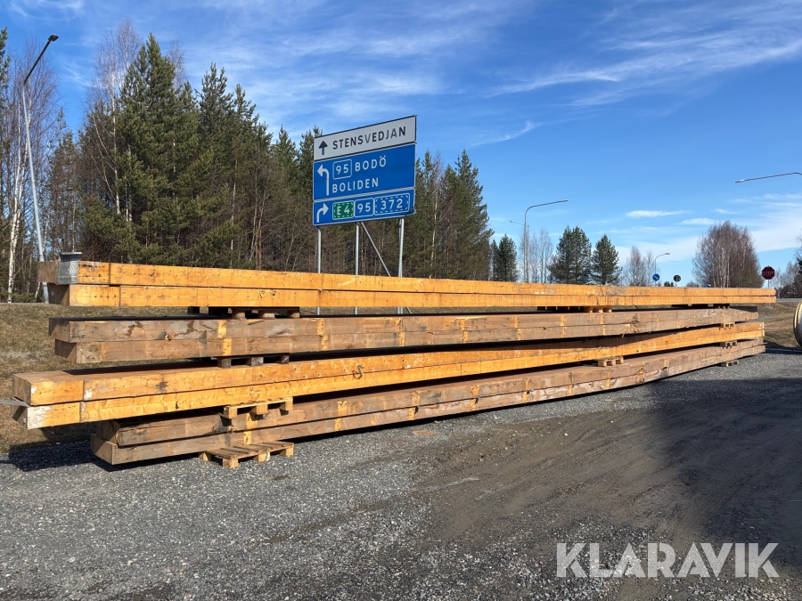 Snedkapade limträbalkar för sadeltak Martinssons Trävaru 190x675x19600mm 8st