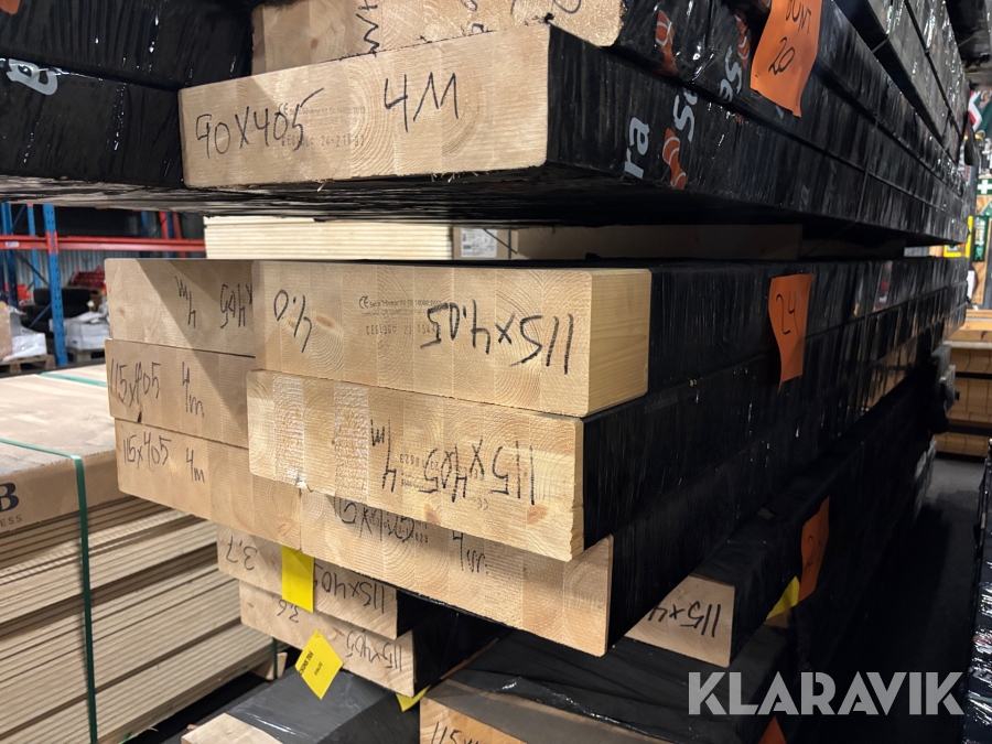 Träbalkar 115x405x4000mm 6st