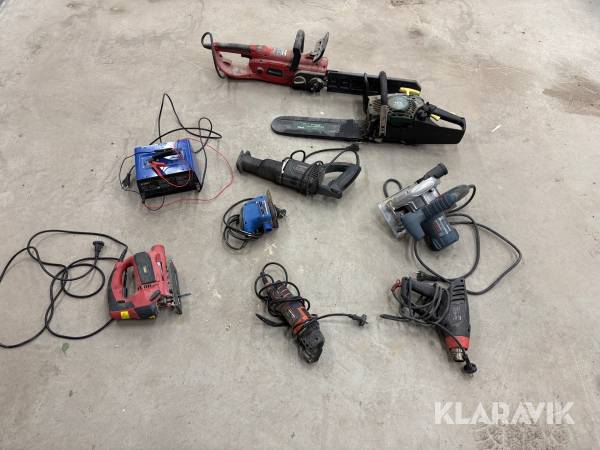 Parti med blandade maskiner