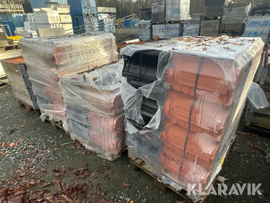 Tegelpannor Laumans svart 3 pallar