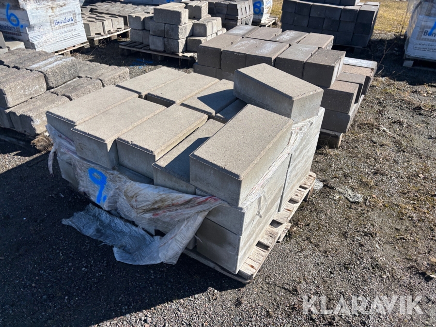 Marksten blandat parti 3st pall