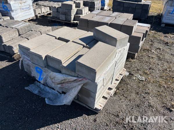 Marksten blandat parti 3st pall