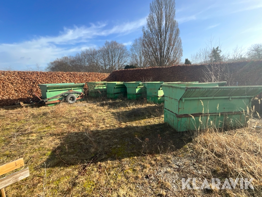 Tippvagn med flak med 9 st flak