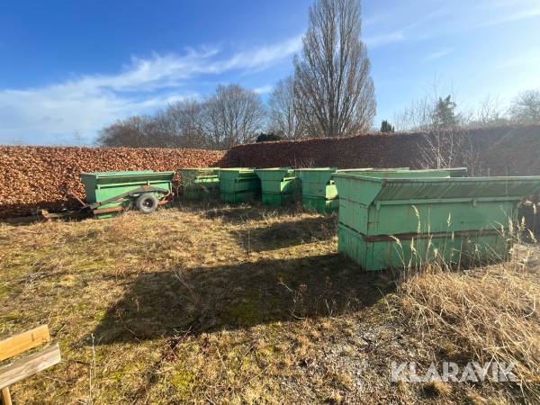 Tippvagn med flak med 9 st flak