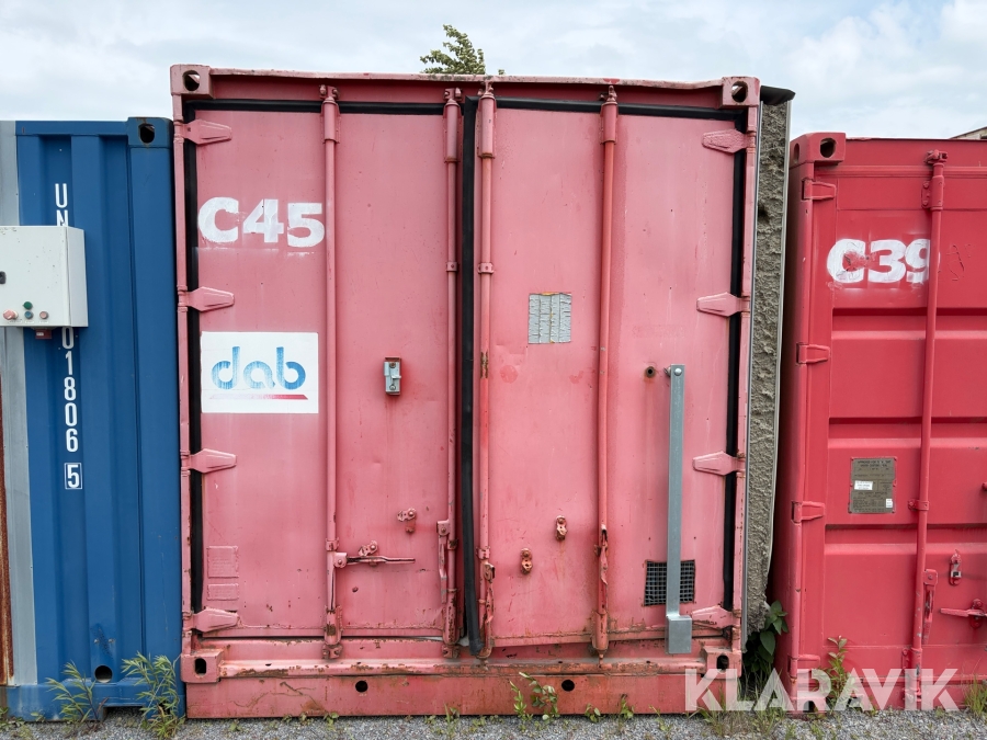Container 20 fot med lastväxlarram