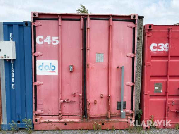 Container 20 fot med lastväxlarram