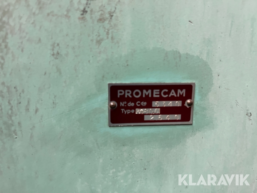Promecam Rc80 Kantbock Promecam RG 80, Åtvidaberg, Klaravik auktioner