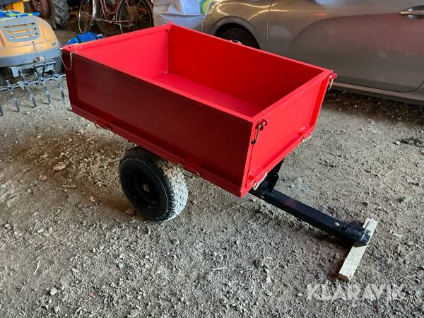 Kärra till gräsklippare Tippkärra
