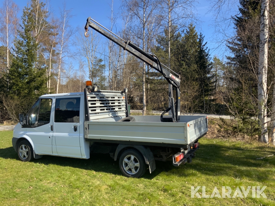 Klaravik Auktioner | Lätt lastbil Ford Transit med hiab-kran