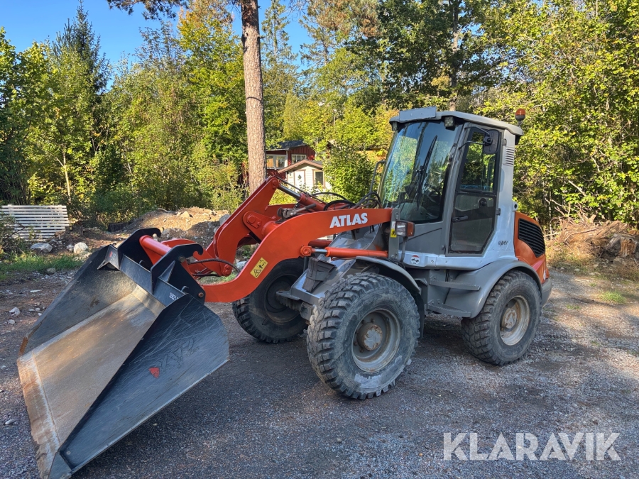 Hjullastare Atlas Super 65 med Vikplog, sandspridare o skopa