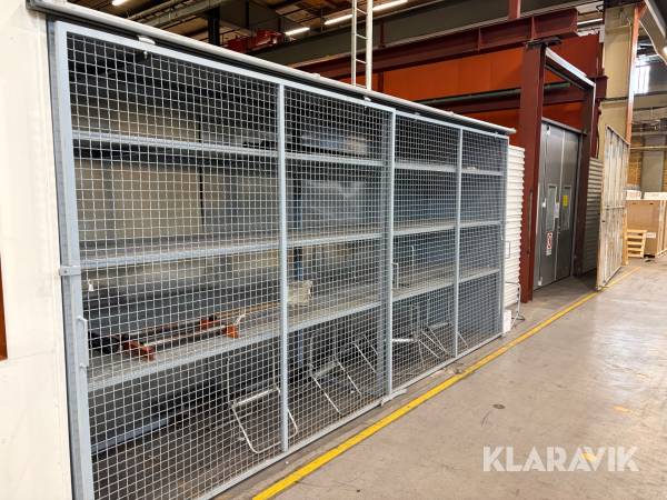 Lagerhylla skjutbara, låsbara dörrar