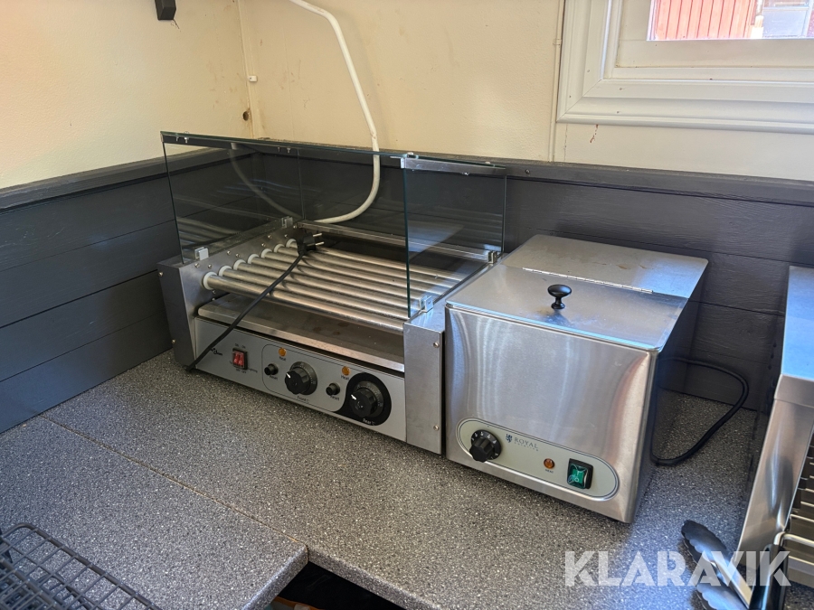 Korv/rullgrill med värmeenhet VidaXL