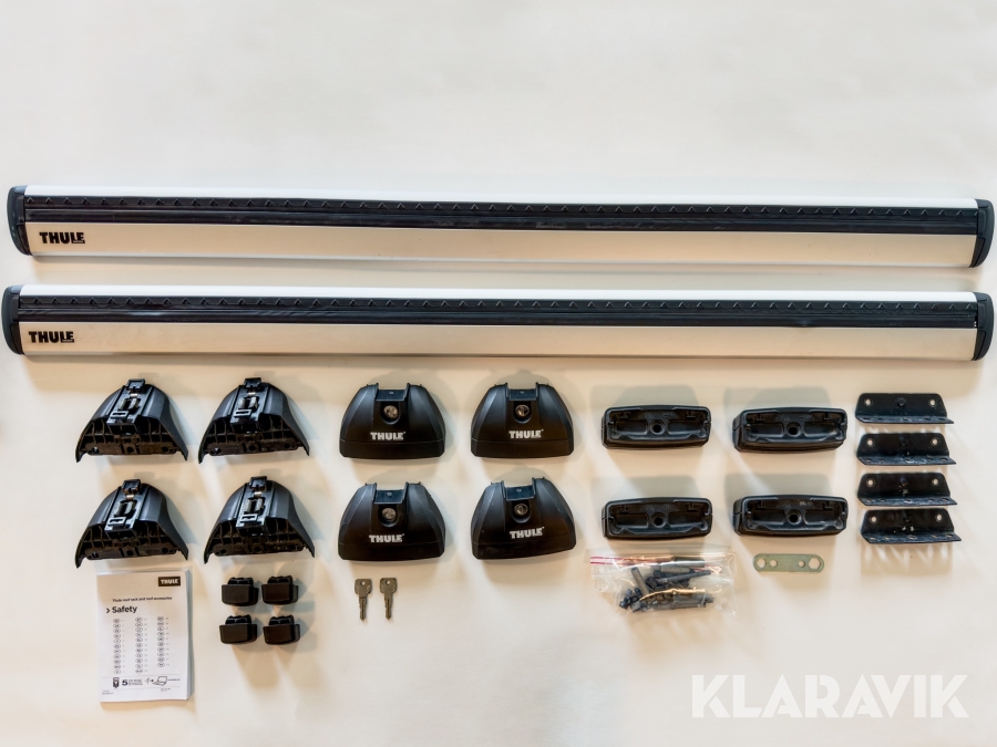 Takräcke Thule WingBar Evo med fotsats, monteringskit och 2 nycklar Thule Evo Wingbar