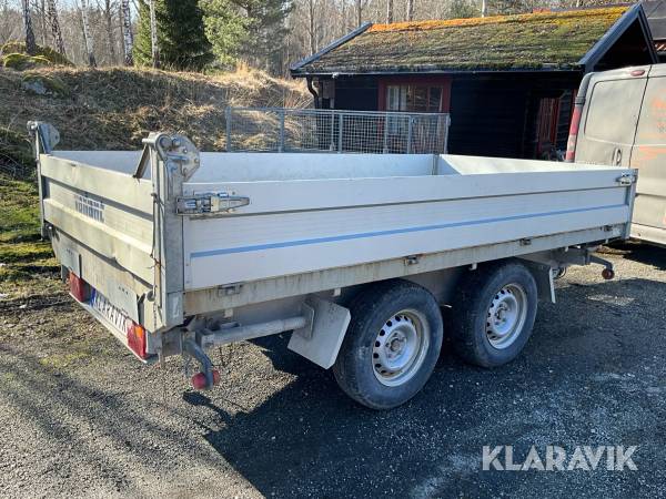 Personbilssläp Variant 3517T3 /3-vägs tipptrailer med el-hydraulisk tipp