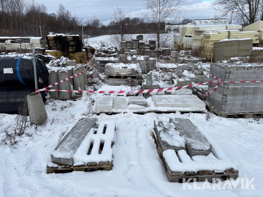 Diverse mark/granitsten & betongfundament