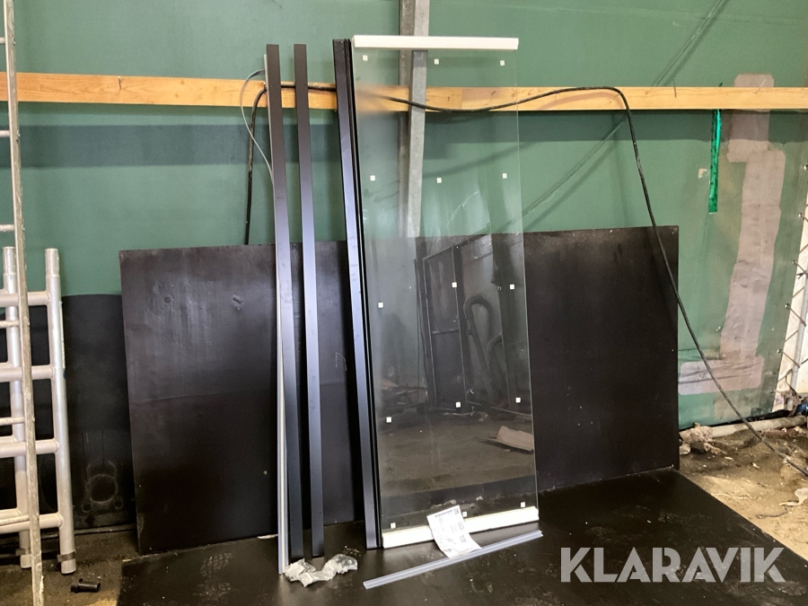 Duschdörr/vägg Svedbergs Rak skoga Sv/Kl 80 2 st