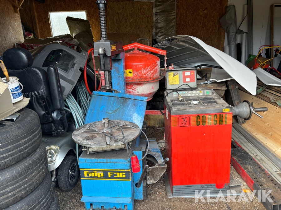 Däckkrängare & balanseringsmaskin Corghi & Faip