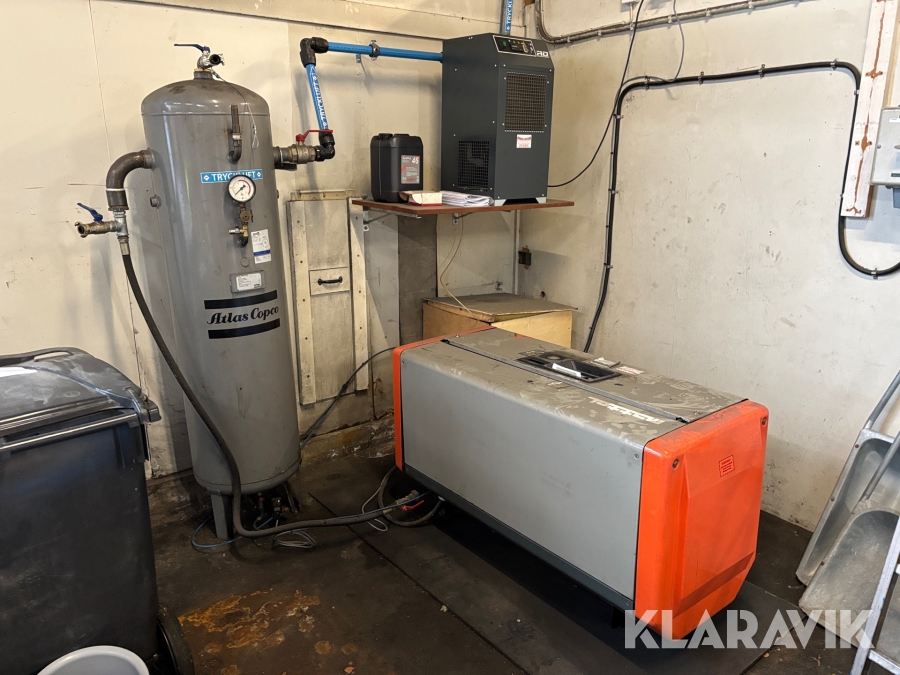 Kompressor med Lufttank och lofttork Mattei & Atlas copco ERC 511 L & LDB1103