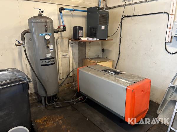 Kompressor med Lufttank och lofttork Mattei & Atlas copco ERC 511 L & LDB1103