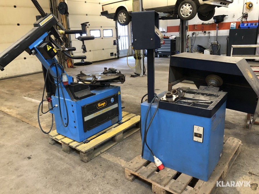 Däckmaskin, balanseringsmaskin