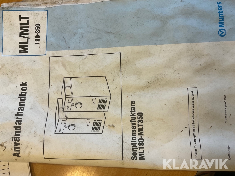 Avfuktare Munters MLT350 E