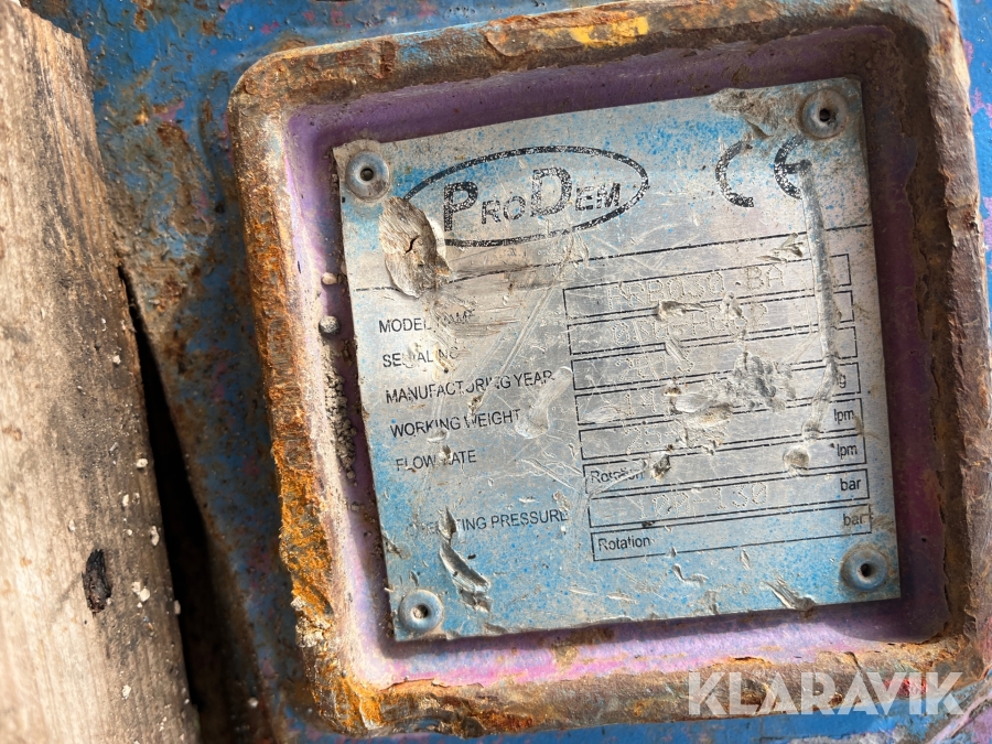 Hydraulhammare ProDem PRB030-BA, Sigtuna, Klaravik auktioner