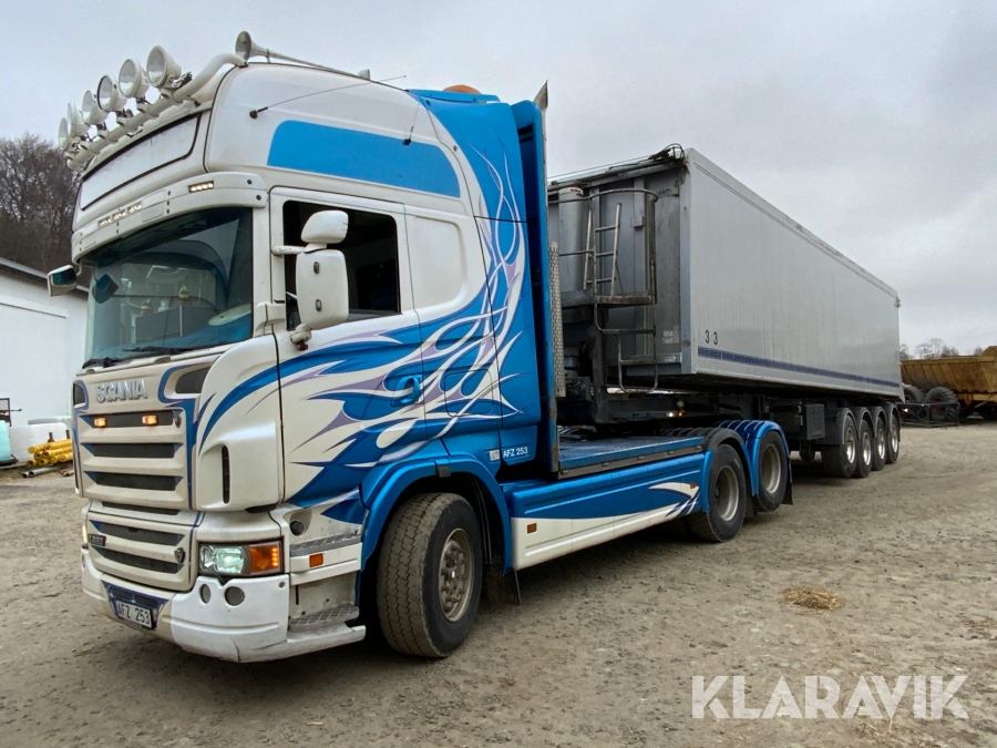 A-traktor med trailer Scania Ombyggd bil