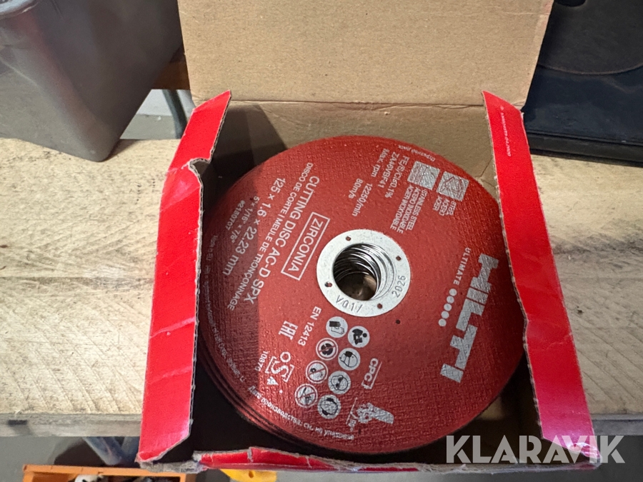 Kapskivor Hilti 125x1.6x22.3 nya