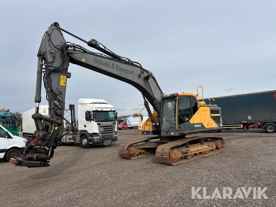 Grävmaskin Volvo EC 250 EL med tiltrotator och GPS
