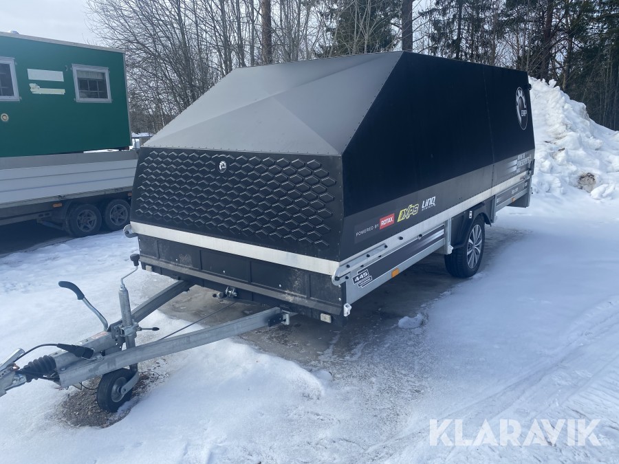 Släpvagn Brp Carrier 445 TXi med svart aluminiumkåpa
