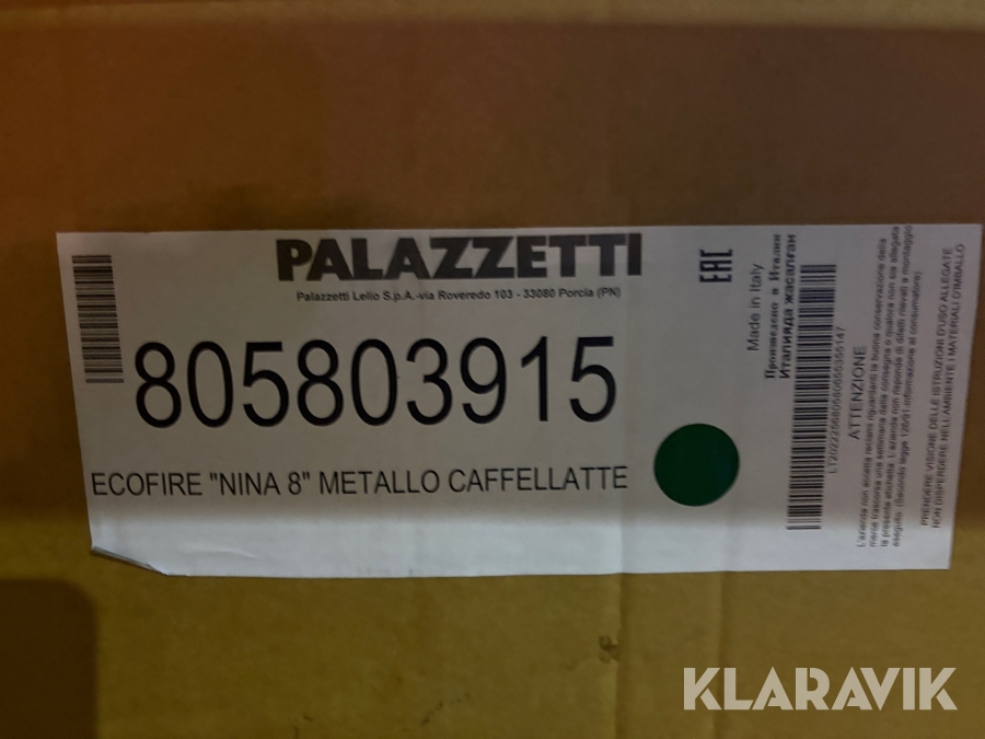 Pelletskamin 1 st luft/luft Palazzetti Nina 8 Metallo Caffelatte