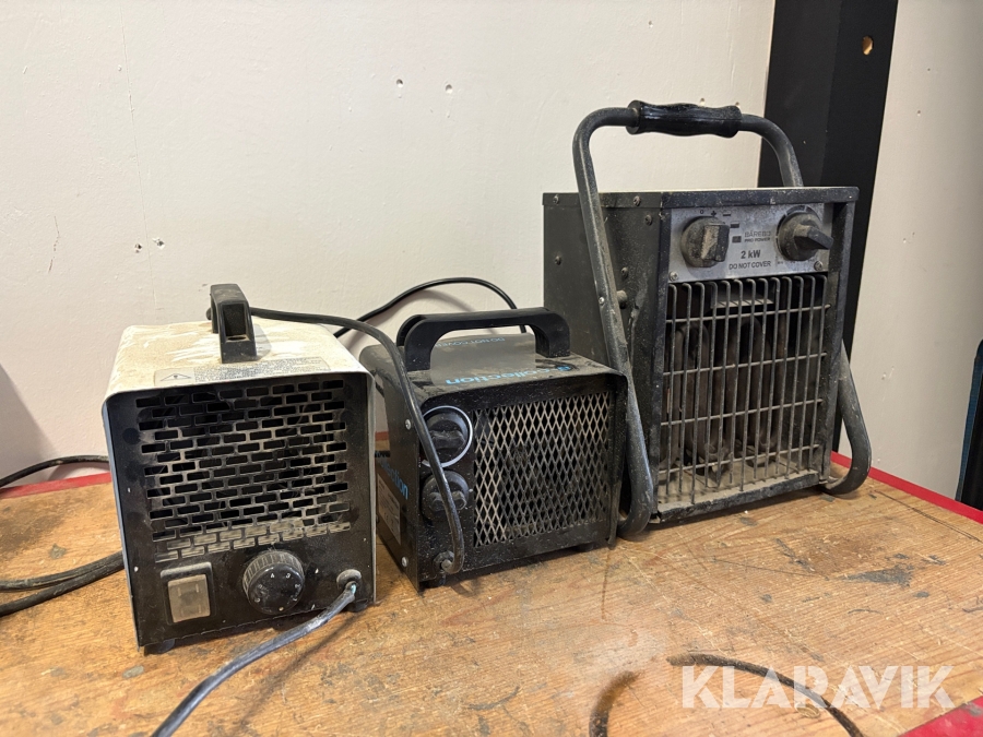 Byggfläktar 3 stycken