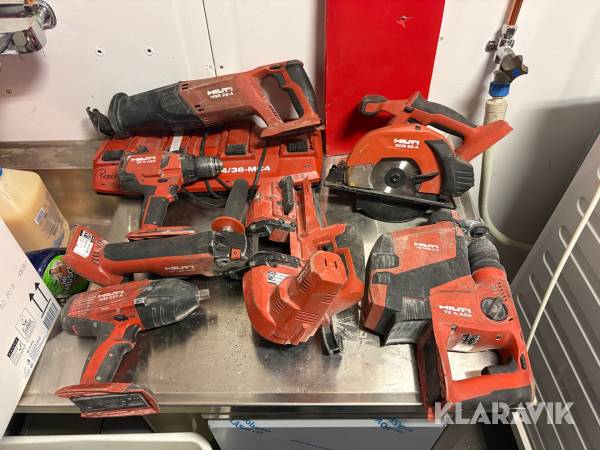 Verktygskit Hilti med 4 batterier och laddare