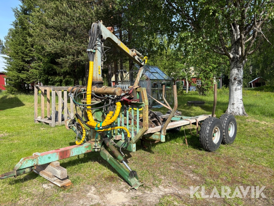 Timmervagn Nordfarm 538 med kran