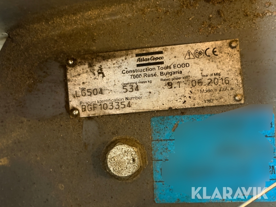Markvibrator Atlas Copco LG 504