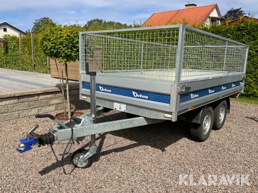 Personbilssläp Debon PW1.2 med elektrisk tipp
