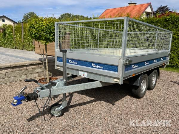 Personbilssläp Debon PW1.2 med elektrisk tipp