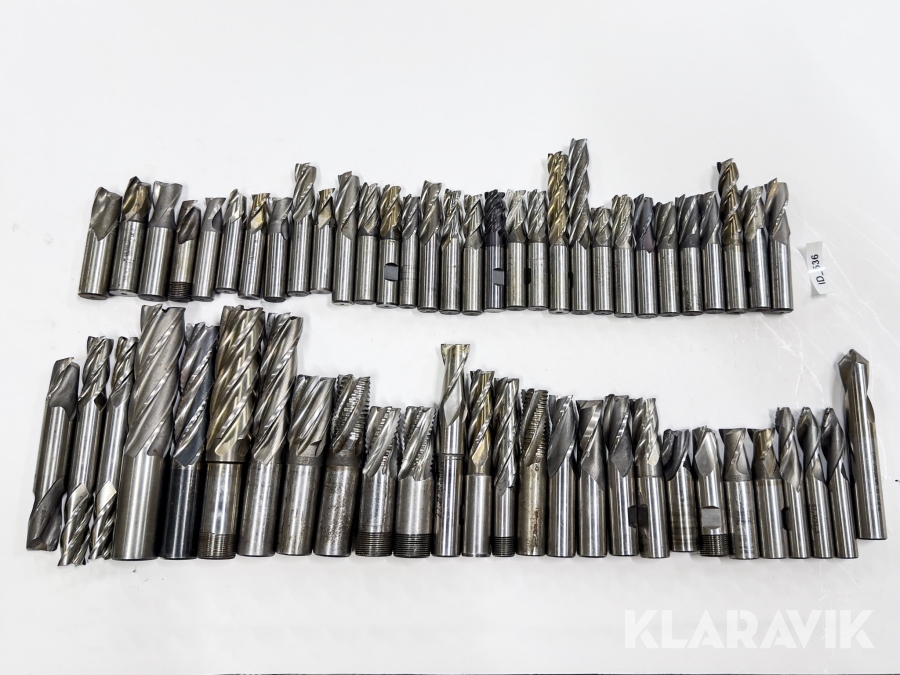 Parti med fräsar, Ø16-30mm, 2- och 4-skäriga, HSS/HSS-E Mastercut, YG-1 mfl.