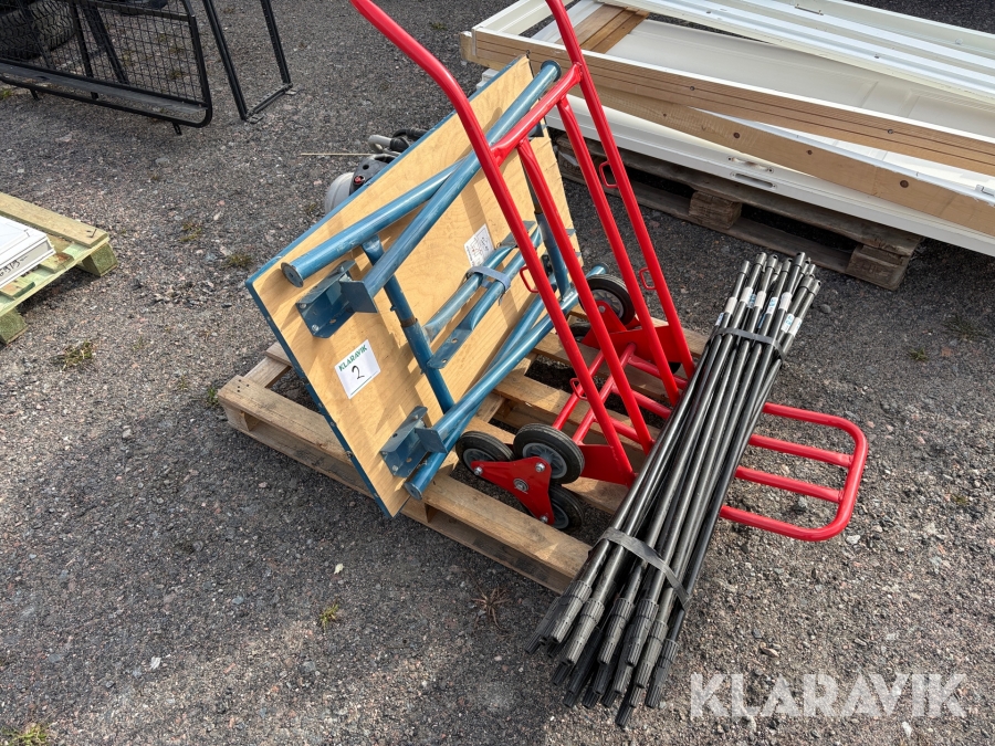 Kompressor, säckakärra, bord & skaft