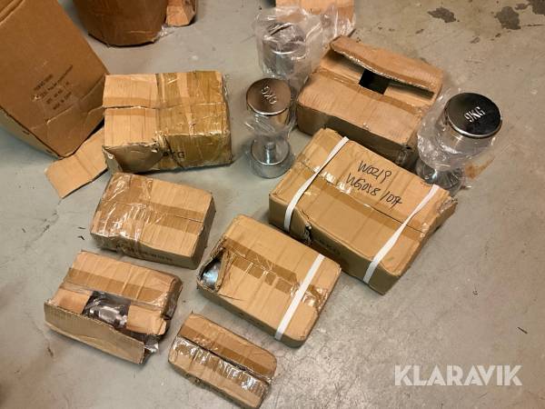 Hantlar kromade, 14 st, 1-9 kg