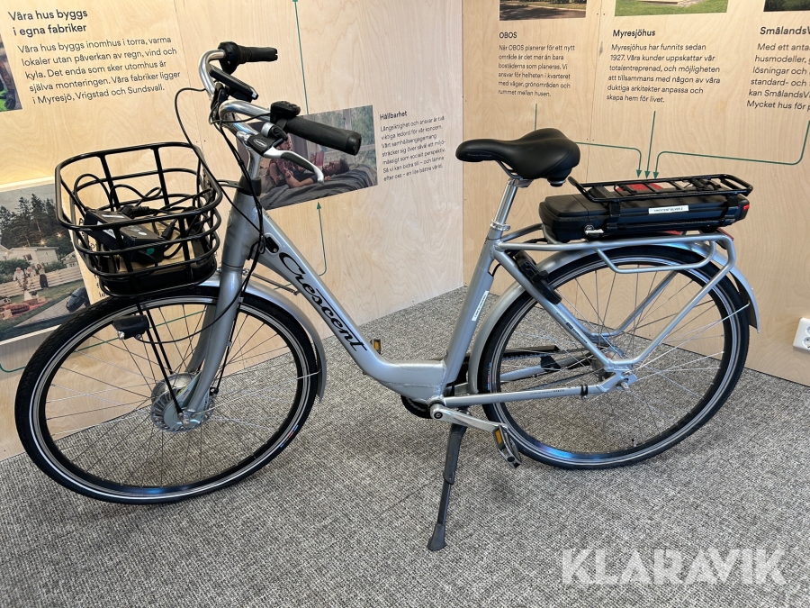 Elcykel Crescent Elina silverfärgad