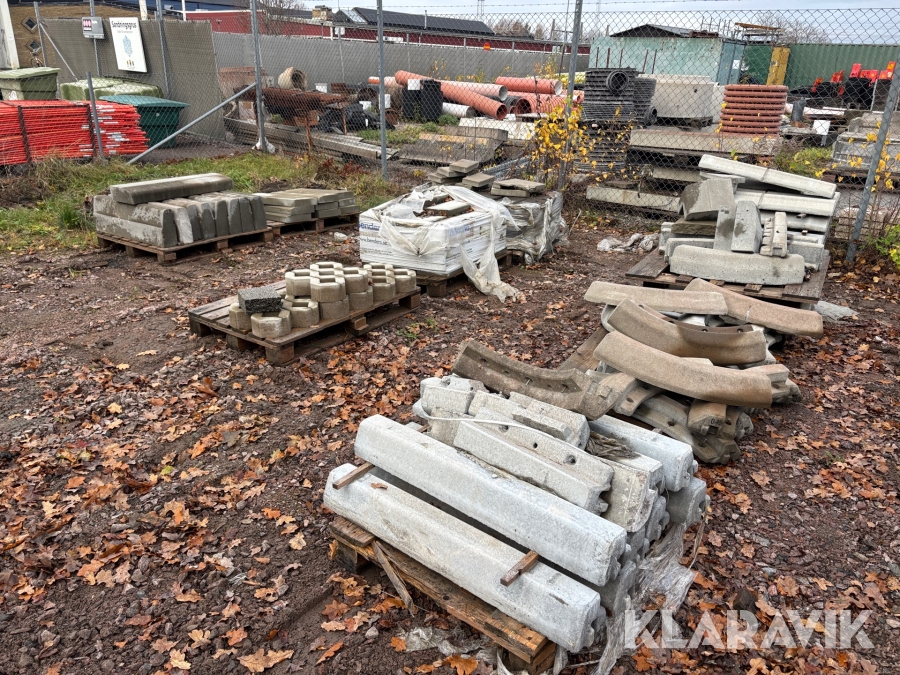 Kantsten Benders 8st pallar med diverse sten