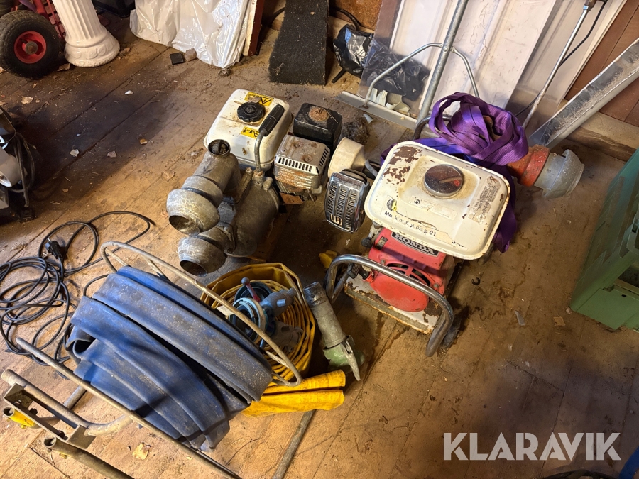 Pumpar Honda WB30X & G50 med pumphus och slang