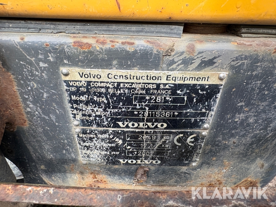 Grävmaskin Volvo EC25