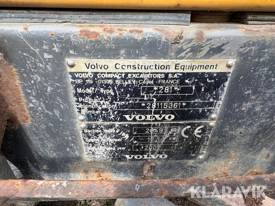 Grävmaskin Volvo EC25