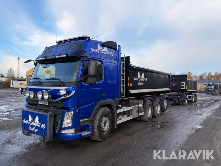 Lastväxlarekipage Tridem Volvo 12.8 8X4 med lastväxlarsläp