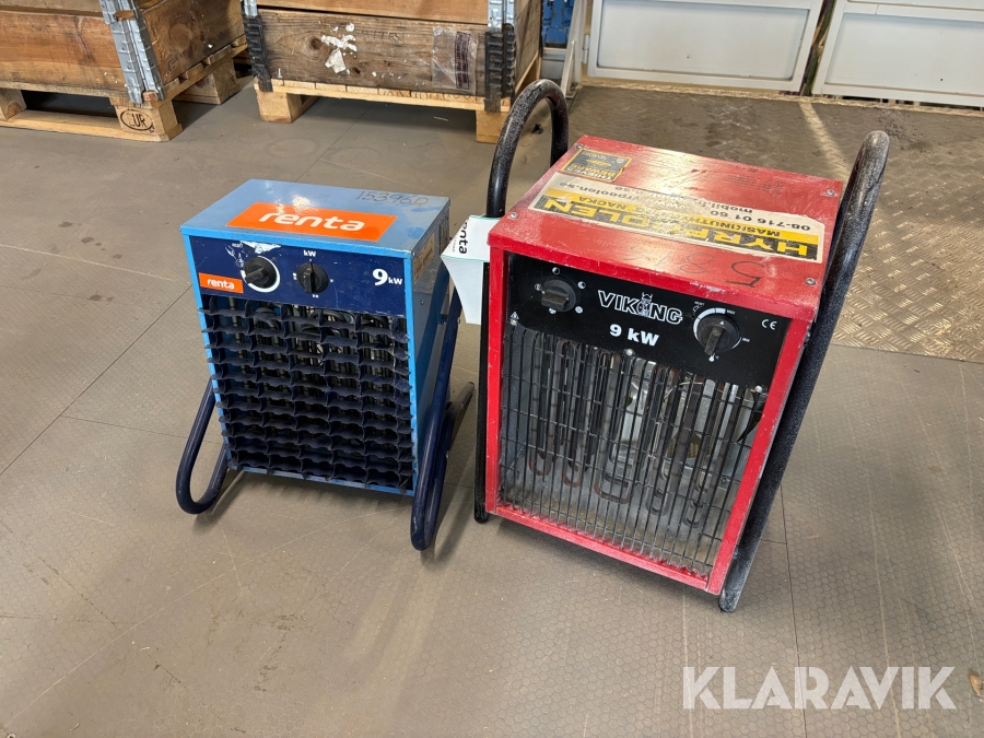 Värmefläktar El-Björn / VIKING 9 kW 2st