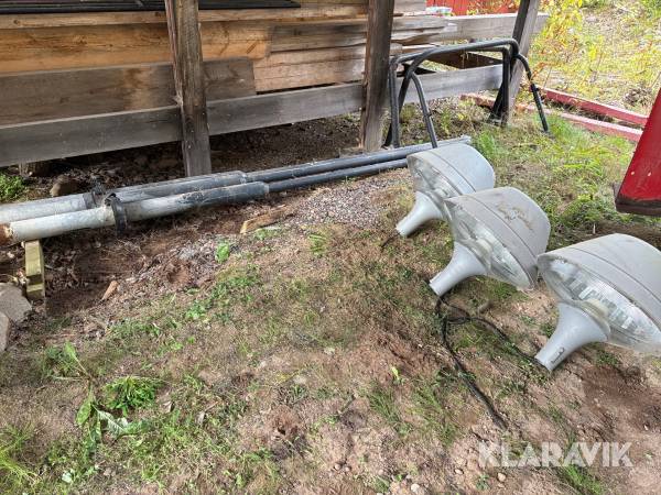 Belysningsstolpar med fundament komplett med belysning