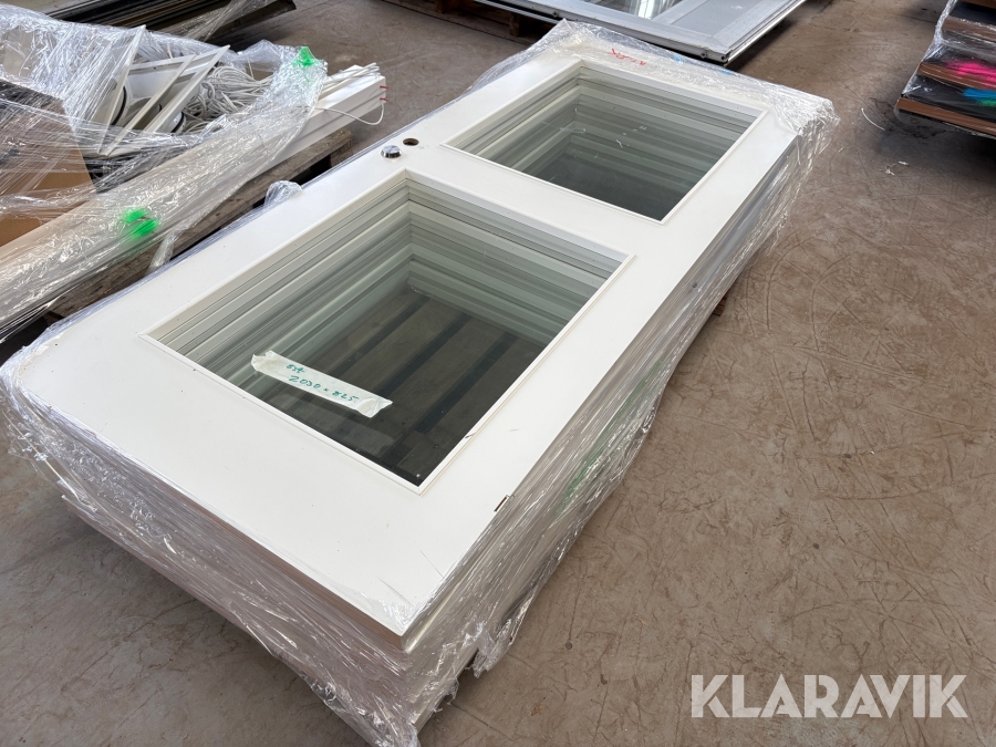 Vita dörrar med glas 2030x825mm - 8st