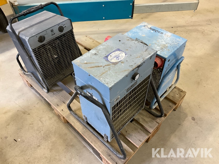 Byggfläktar Frico, Carat Och El-Björn 3 st, 9-10 kW